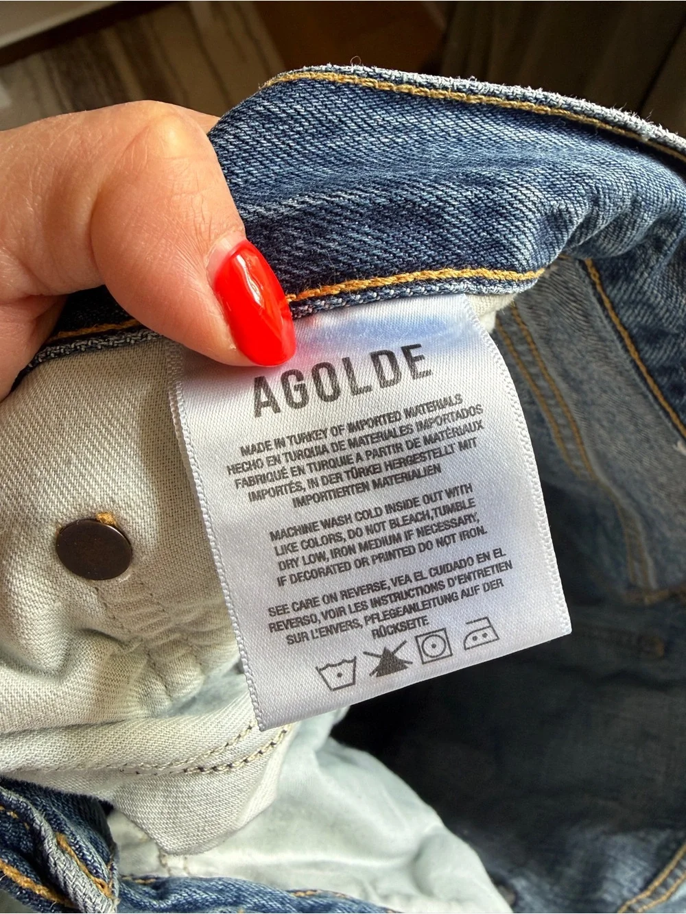 Agolde Riley high rise straight crop jean